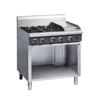 Moffat Cobra 4 Hobs and 300mm Gas Grill Plate On Open Cabinet Base 