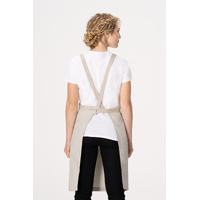 Lockharte Canvas Cross Over Back Apron Ecru (pair with strap XNS07)