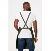 Lockharte Canvas Cross Over Back Apron Military Green  (pair with strap XNS07)