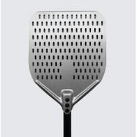 1200mm Aluminium Square Perforated Pizza Peel - Black Handle