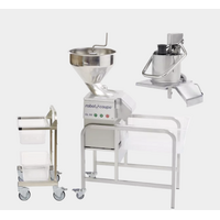 Robot Coupe CL55 WORKSTATION Vegetable Preparation Machine. up to 1200kg per hourIncludes 2x feed heads, stand, trolley, 16x discs