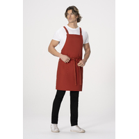 Lockharte Canvas Cross Over Back Apron Rust (pair with strap XNS07)
