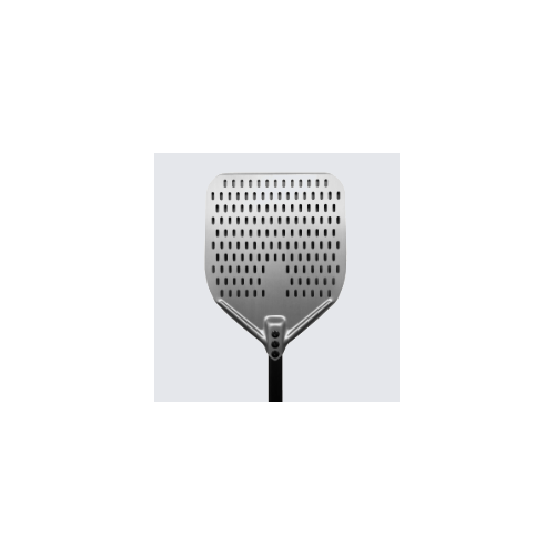 1200mm Aluminium Square Perforated Pizza Peel - Black Handle