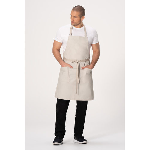 Lockharte Canvas Bib Apron Ecru