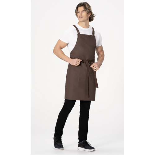 Lockharte Canvas Cross Over Back Apron Espresso (pair with strap XNS07)