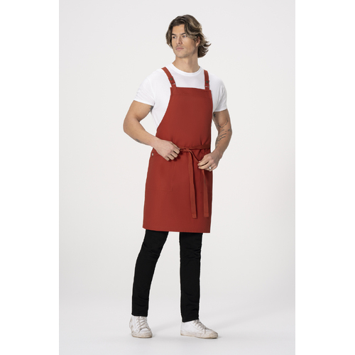 Lockharte Canvas Cross Over Back Apron Rust (pair with strap XNS07)